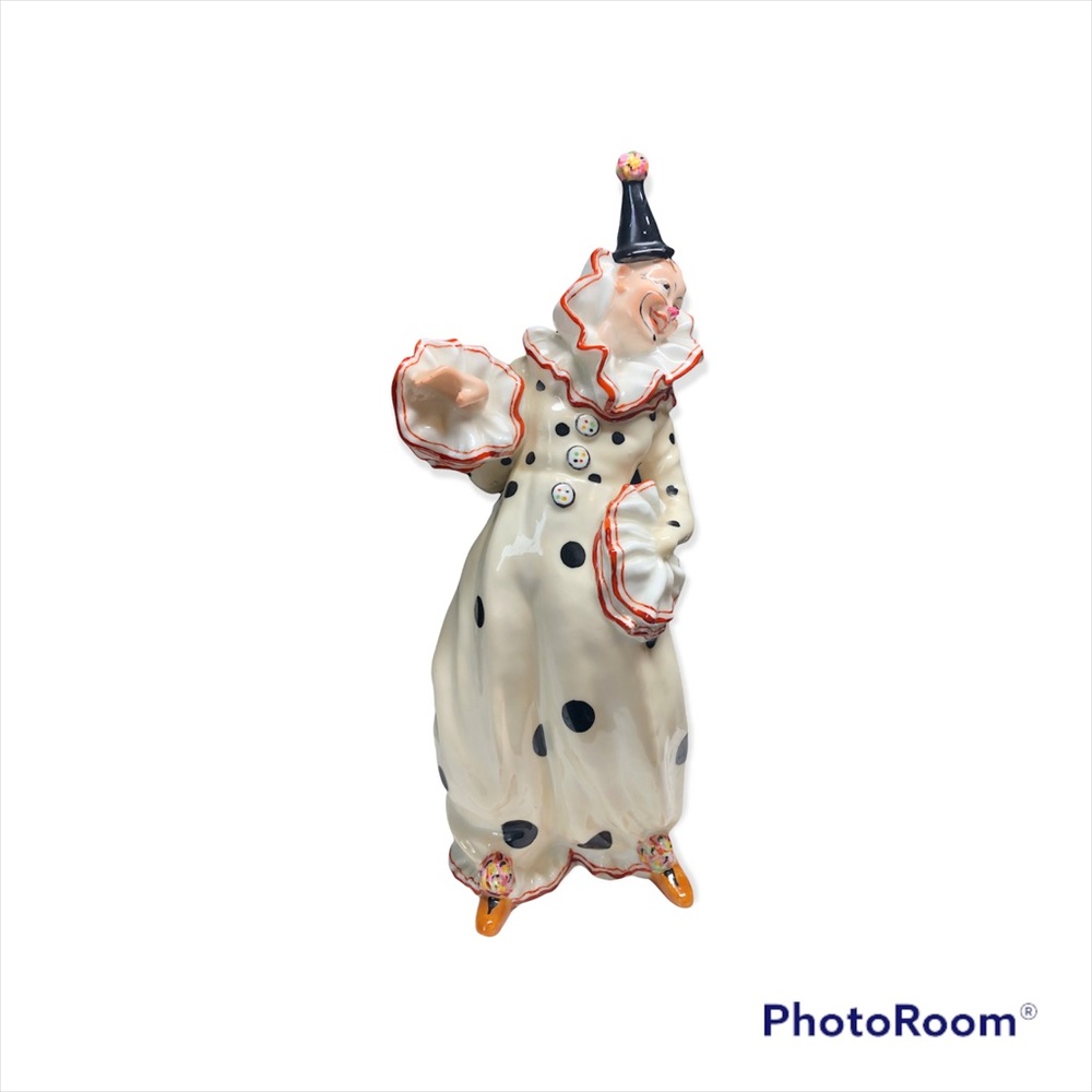 🤡Coalport figurine polka dot outfit-cavalcade of clowns circ 1986